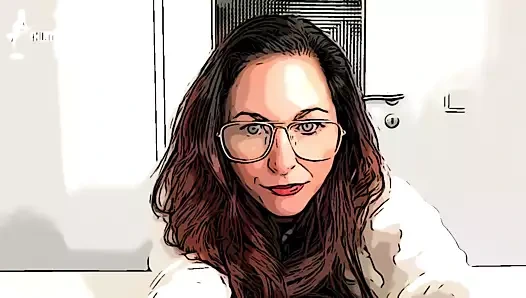 Ofiste ateşli milf - yapay penis sikme - çizgi roman tarzı