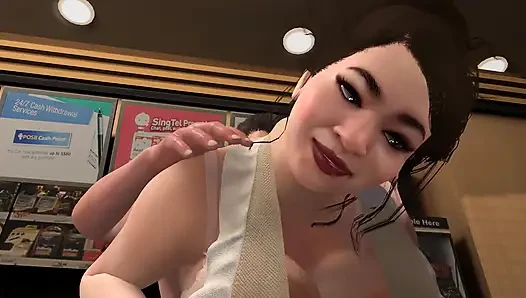 Bakkaldaki orta yaşlı seksi kadın sikişmek istiyor