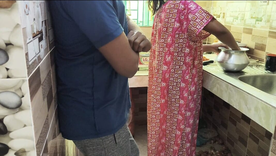 Desi bhabhi fuck by dever in the kitchen__Desi kitchen sex bangla voice