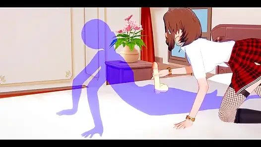 Kahraman akademim hentai - uraraka elle muamele ve sikiş - Japon Asyalı manga anime film oyunu porno