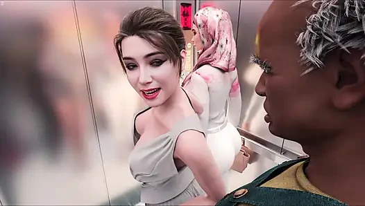 Yasmin üvey kız kardeşi Riya'yı asansörde yaşlı adamla eğlenirken yakaladı