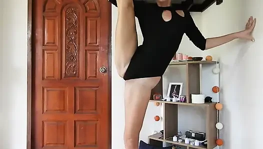 Taytlı tulumlu terli/dans+fışkırtma