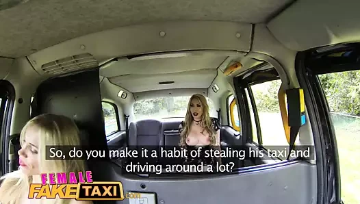 Femalefaketaxi gizli ilişki yol açar için lezbiyen eğlence ve orgazm