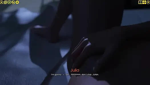 Zevkim 10: Julian Julia'nın amını parmaklarken adını mutfak göğüslerini inletirken izliyor