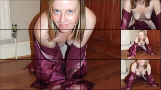 Mor ipek gece elbisesi