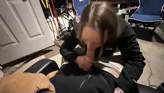 Sneaky Garage Sex, Peeing and Amazing Orgasm