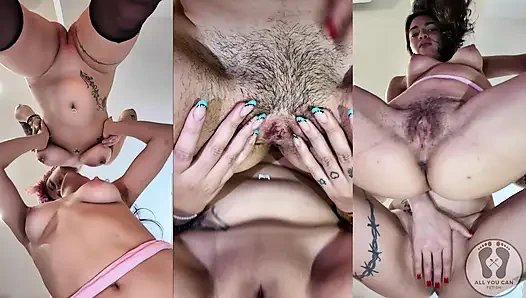 İki ateşli amcık seni titretiyor yüze oturma twerk yapıyor