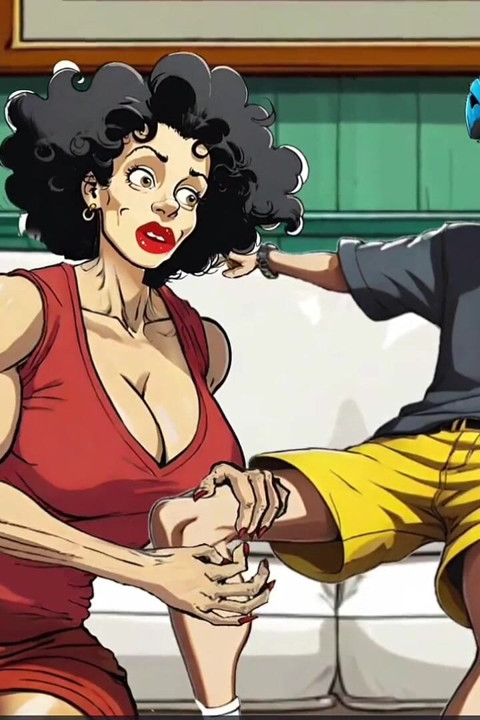 Sürtük Amerikalı Orta Yaşlı Seksi Kadın 3: Kocalar Işteyken Tüm Evli Sürtükler Bunu Yapıyor Çizgi Film Animasyonu