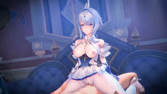 Genshin impact - odette'in aether ile özel gece seksi - 3d hentai animasyonları