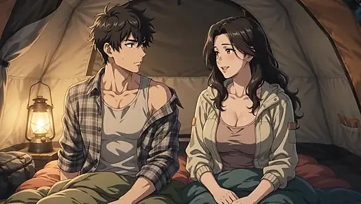 Çadırda yasak geceye direnmek için çok yakın hentai