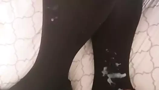 cumming üzerinde külotlu çorap ve topuklu
