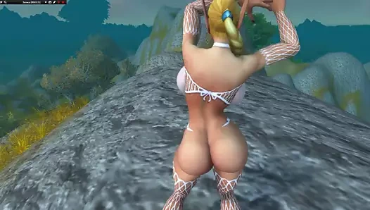 Belf dansı ve büyük kıçını sallıyor