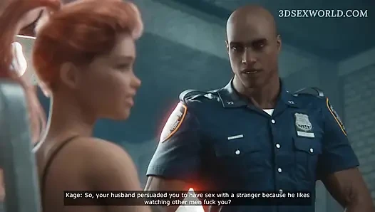 Uzun boylu aldatan evli kadın kocasını hapishaneden kurtarmak için her şeyi yapar (3 boyutlu anime)