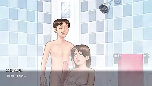 My Horny Stepmom Fucked me during shower - Summertime Saga