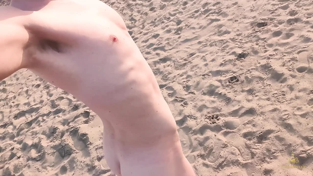 Twink on Forbidden Non Nudist Beach Secretly Naked 4K! Teenager Exhibitionism Goldenelixxxir!