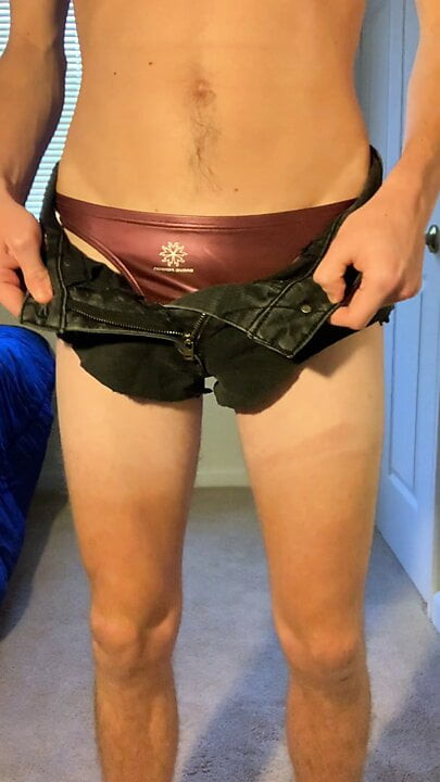 Short shorts and thong cute boy striptease