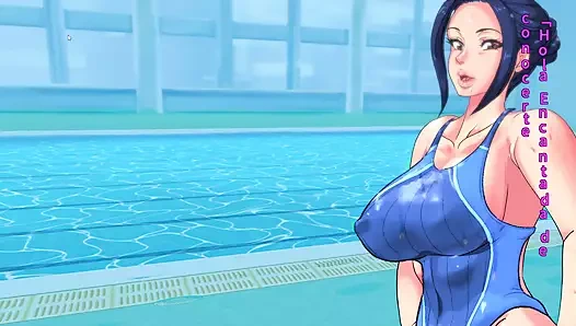 Married Woman Fucking in the Pool While Her Husband Works - Workouts with Aya