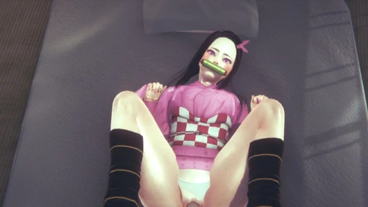 Nezuko kamado bugün çok azgın: iblis avcısı hentai parodi