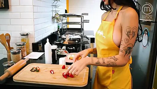 Hot lesbian Latinas cooking - Part 2 - SFW