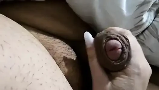 Step mom help step son with low erection by handjob his dick in bed naked