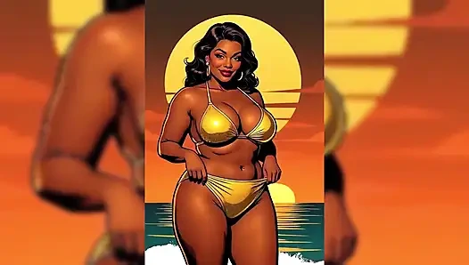 Cesur zenci kadın azdırmak için animasyonlu