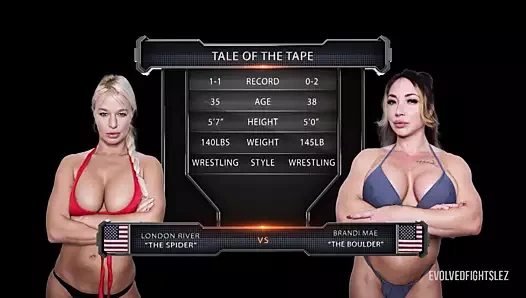 Lezbiyen wrestling ve kedi yeme london river vs brandi mae