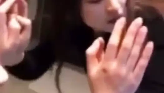 Chinese kız aynada becerdin