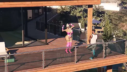 GTA V Franklin Clinton x Premium Pink Boots Lady (3D Animation) (FULL)