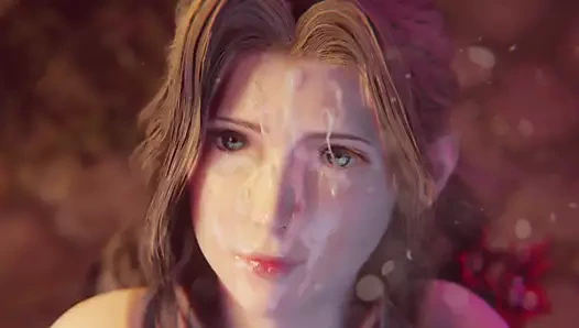 Aerith gainsborough handjob &amp; yüz kırmızı elbise