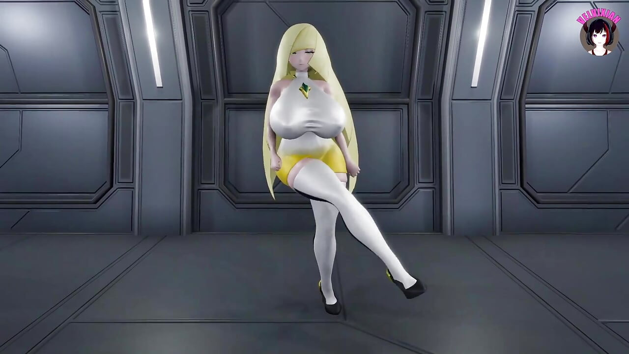 Pokemon - kalın lusamine - seksi dans (3 boyutlu hentai)