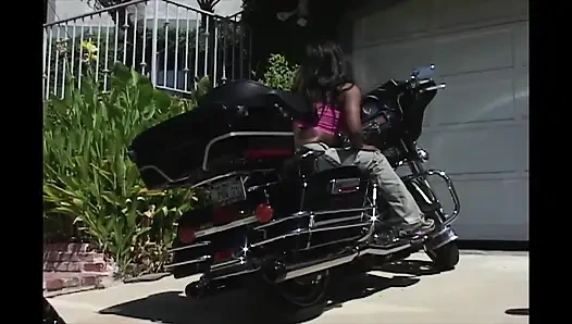 Tombul siyah, sikişmek için beyaz bir horoz istiyor.