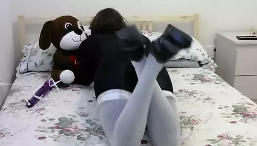 Zentai bebek oynuyor