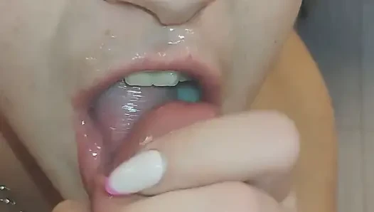 Lezzetli, oral seks, ağzı dölle dolu