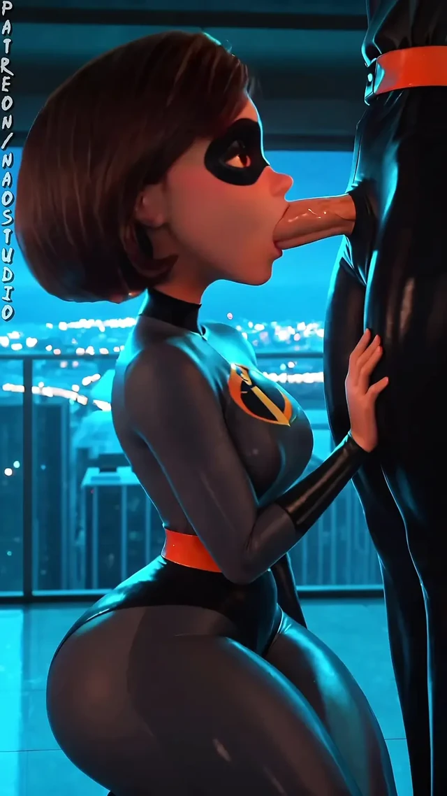 Helen Parr inanılmaz orta yaşlı seksi kadın 3 boyutlu animasyon