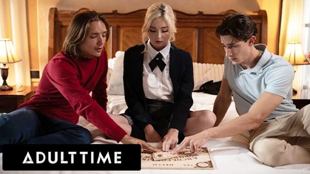 ADULT TIME - üvey erkek kardeşler 3'lü şaka saf bakire Lexi Lore ile ruh tahtası! ÇIFTE DÖLLEME