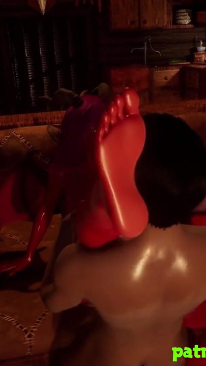Succubus amcığını yalatıyor sonra sert sikiliyor ve dölle kaplanıyor | Klip 1