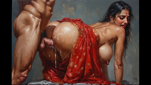 Ateşli hintli kadın ev temizliğinde sikişiyor