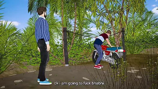 Kocasının arkadaşı kocasının isteği üzerine Hintli kadını sikiyor