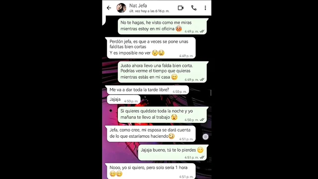 Hot WhatssApp With My Boss's 🔥Slut Ends With HAPPY ENDING