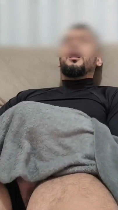 Big dick boy masturbating under the covers | Clip 2