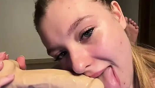 Creampie cumming during anal fucking and pussy with big dildo with jucielussie