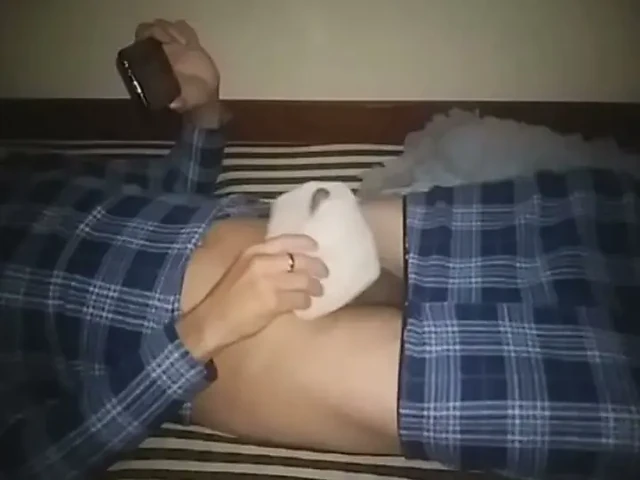 Jacking off while watching a video of my girlfriend.