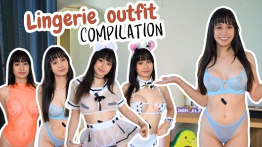 Asyalı kız iç çamaşırını görüyor cosplay lookbook 4k