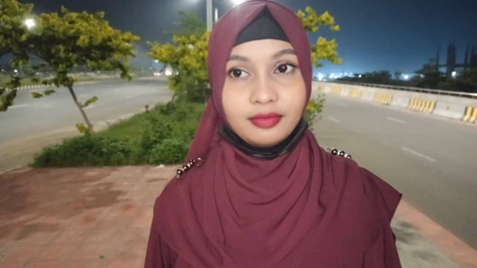 Outdoor real desi girl shooting outdoors in public for husband cheating story and romantic cock sucking