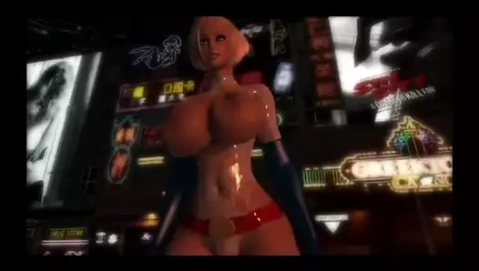 Powergirl aşırı güç alır