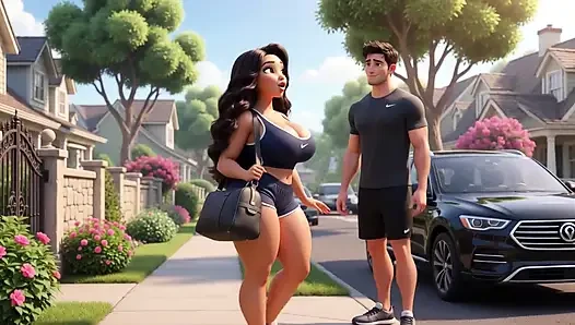 Minyon kız kıskanç karısından anal intikam almak için komşusunun kocasını sikiyor, ai generated
