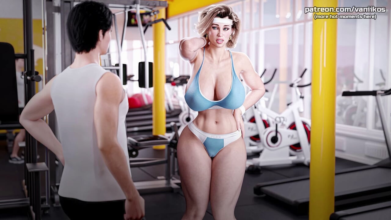 Halka açık spor salonunda üvey oğlu için büyük götlü twerkli büyük memeli orta yaşlı seksi üvey anne - apocalust v0.09 - tabu hentai oyunu - #20