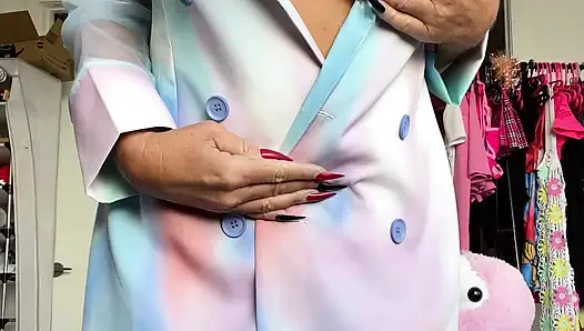 Yunan tanrıçası Steph ve bir flamingo.