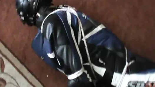 No escape - hogtied bikerslave