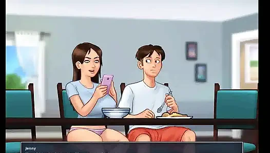 Yaz mevsimi efsanesi: üvey kız kardeş üvey erkek kardeşine göğüslerini gösteriyor bölüm 50, 51